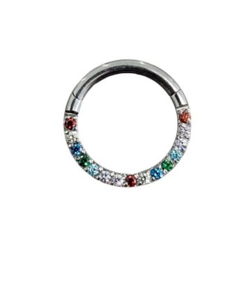 Jewelled Hinged Clicker - Multi Colours-2