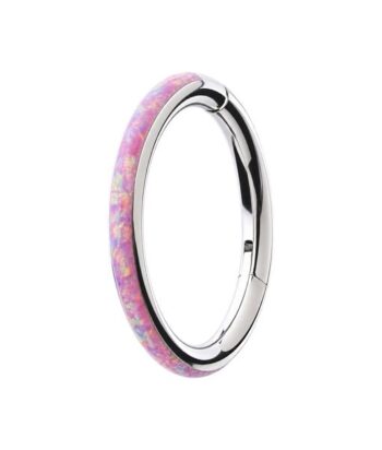 Opal Hinged Clicker – Pink Stone
