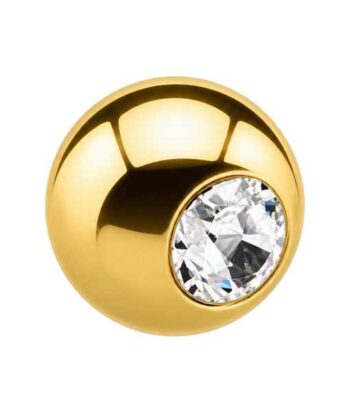 Gold Micro Jewelled Ball (Crystal)