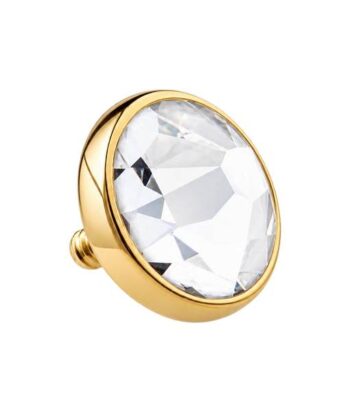 Titanium Jewelled Disc For Dermals – Gold