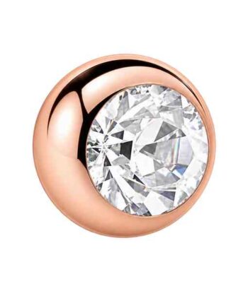 Rose Gold Micro Jewelled Ball (Crystal)