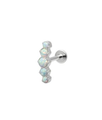 Titanium White Opal 5 Stone Labret