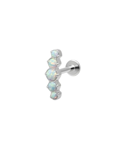 Titanium White Opal 5 Stone Labret