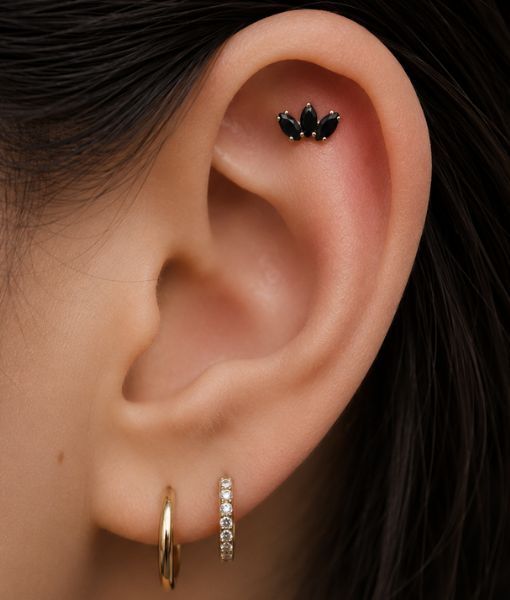 Titanium Triple Jet Stone Labret