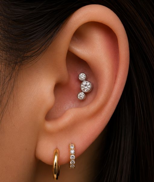 Titanium Bezel Trio Labret