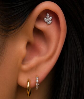 Titanium CZ Petal Cluster Labret