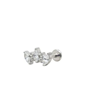 Titanium Five Stone Crown Labret