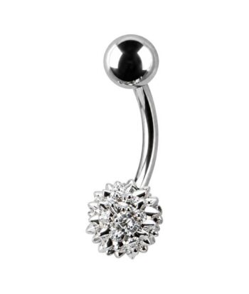 Curved Barbell – Jewelled Flower Top
