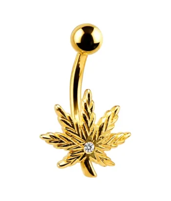 Fashion Banana-Jewelled Pot Leaf