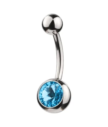 Belly Ring – Rivoli Stone – 316L Surgical Steel