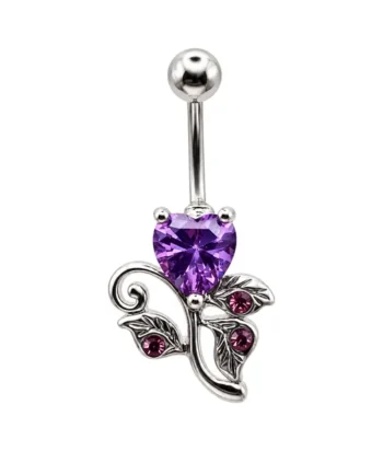 Fashion Banana-Jeweld Heart Flower