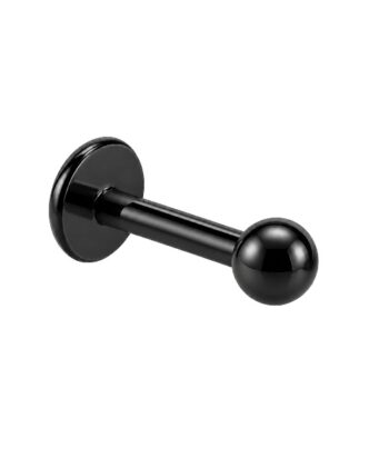 Tragus, Helix & Lip Labret – Black PVD Micro Ball – 316L Surgical Steel
