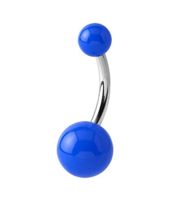 Neon Blue Acrylic Belly Ring