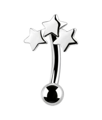 Eyebrow – Fancy Micro Banana – Star – 316L Surgical Steel